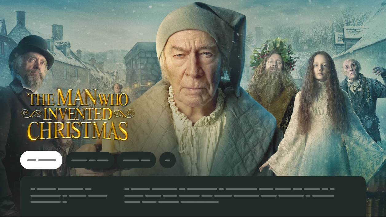 The new movie page using 'Snatch' movie as an example