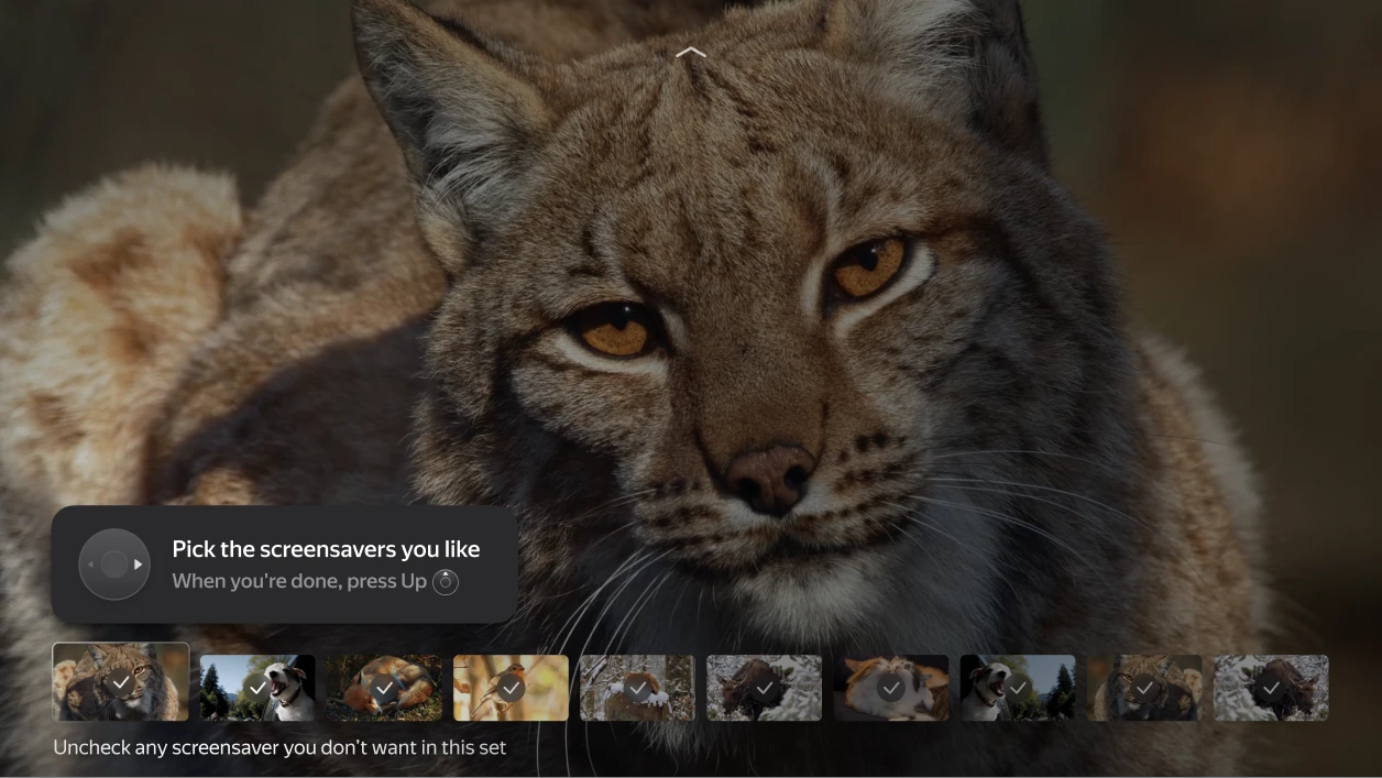 Hint on the theme settings screen explaining how to use the screen