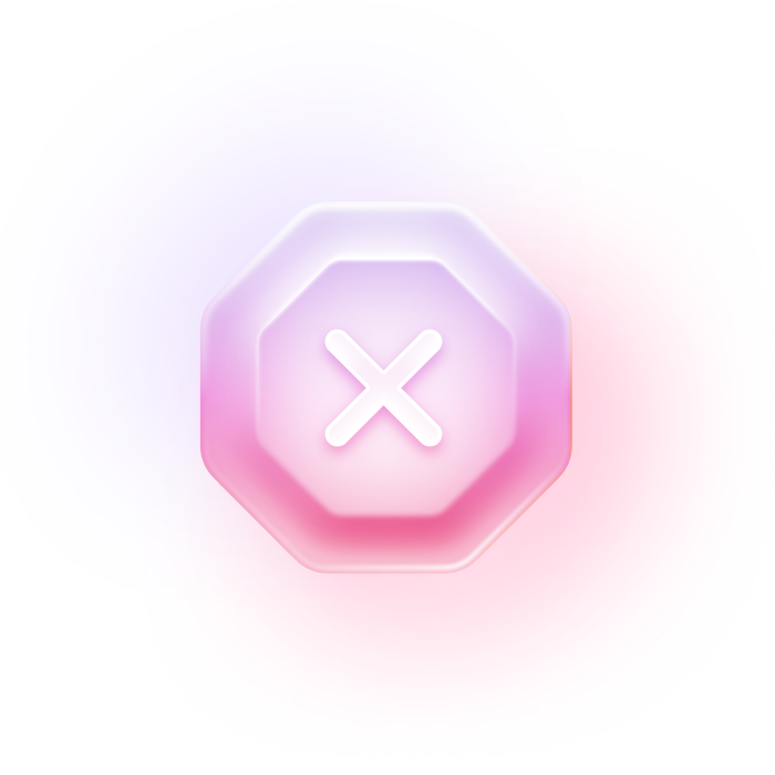 Error icon in neomorphic style